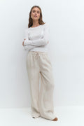 Wide linen trousers