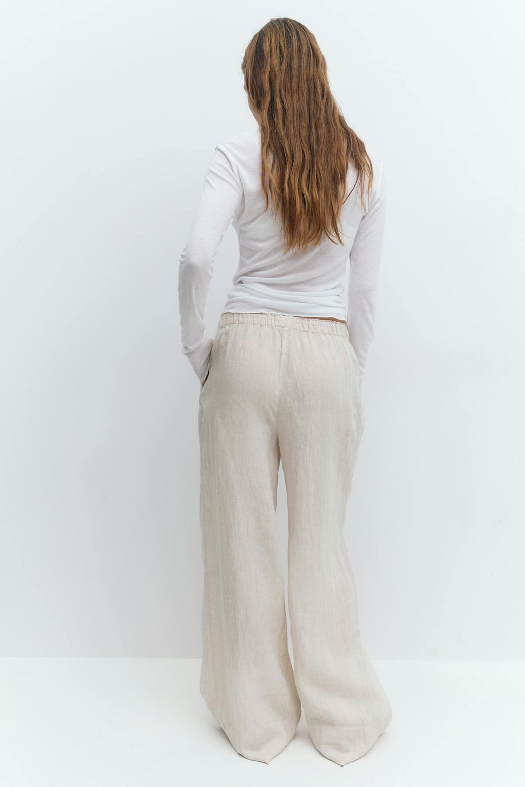 Wide linen trousers