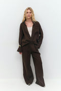 Wide linen trousers