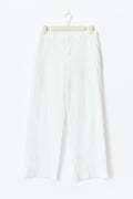 Wide linen blend trousers