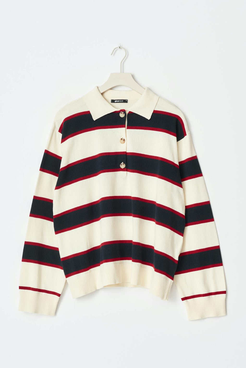 Knitted collar sweater