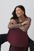 Long sleeve mesh top