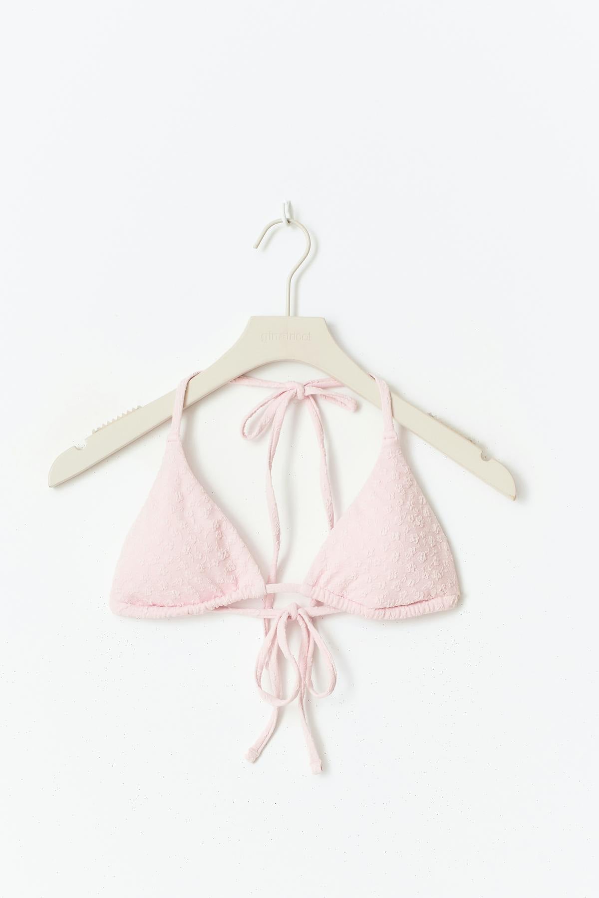 Flower bikini triangle top