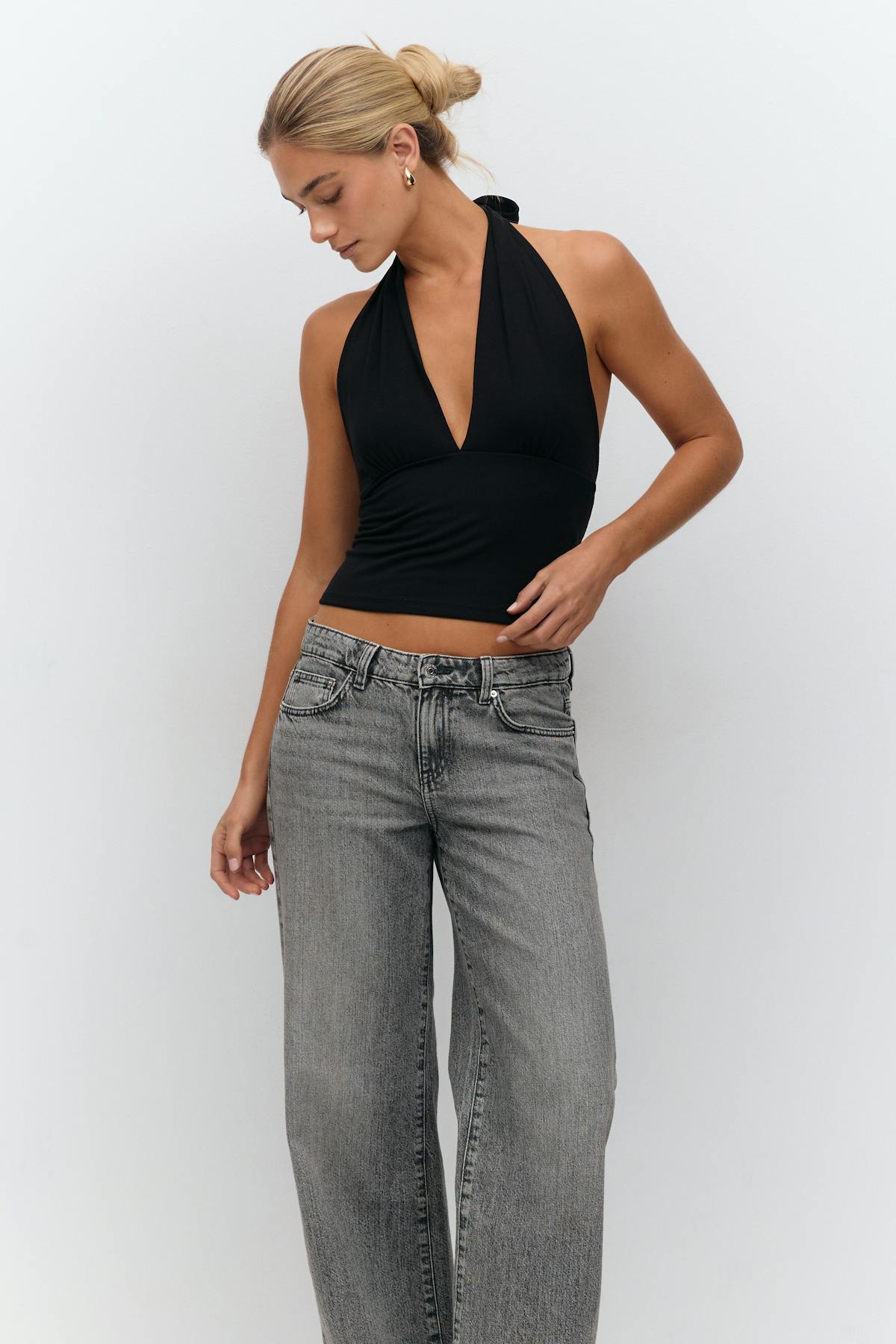 Soft touch halterneck top