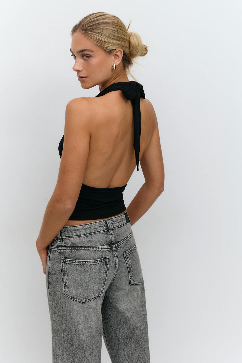 Soft touch halterneck top