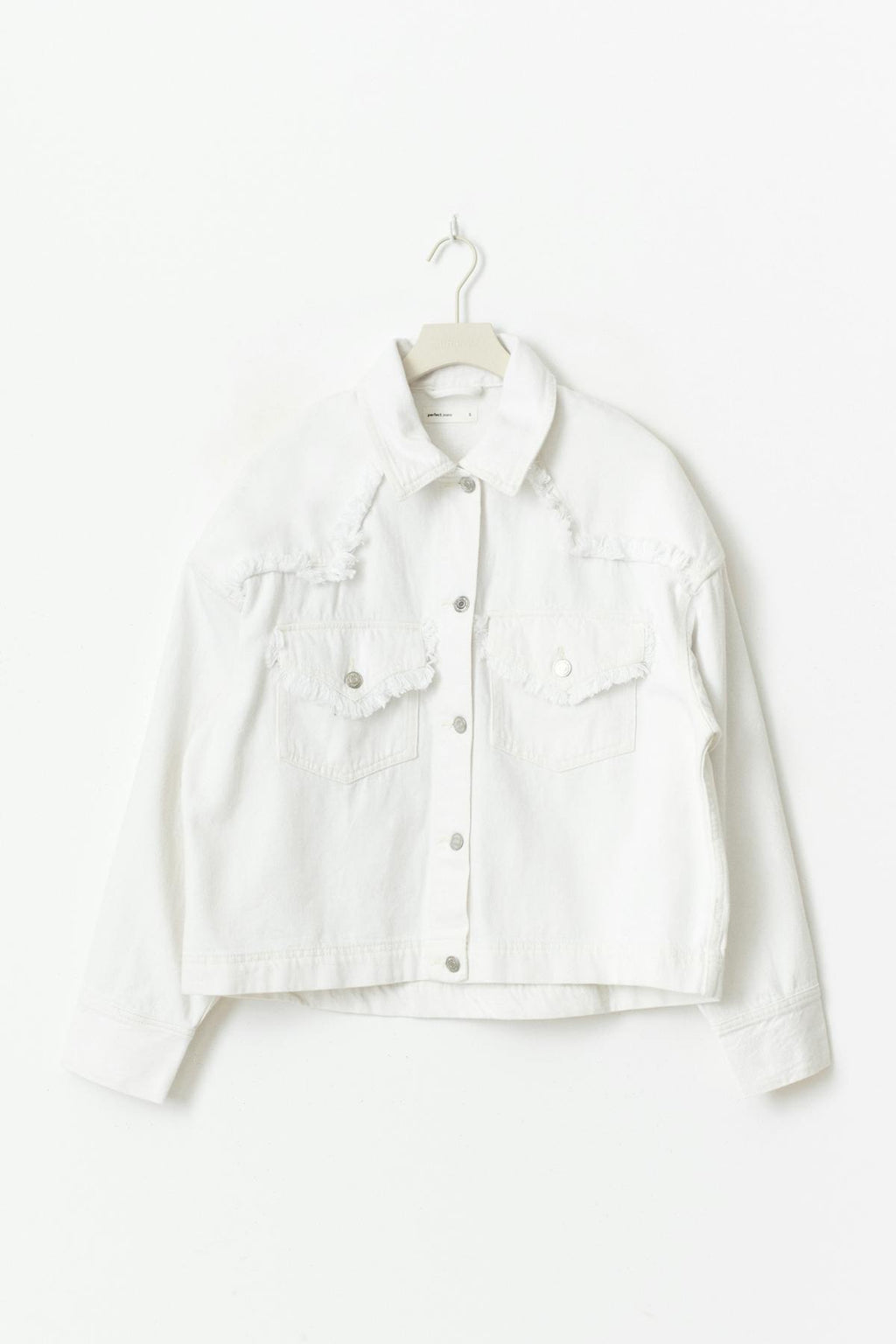 Cropped denim shirt
