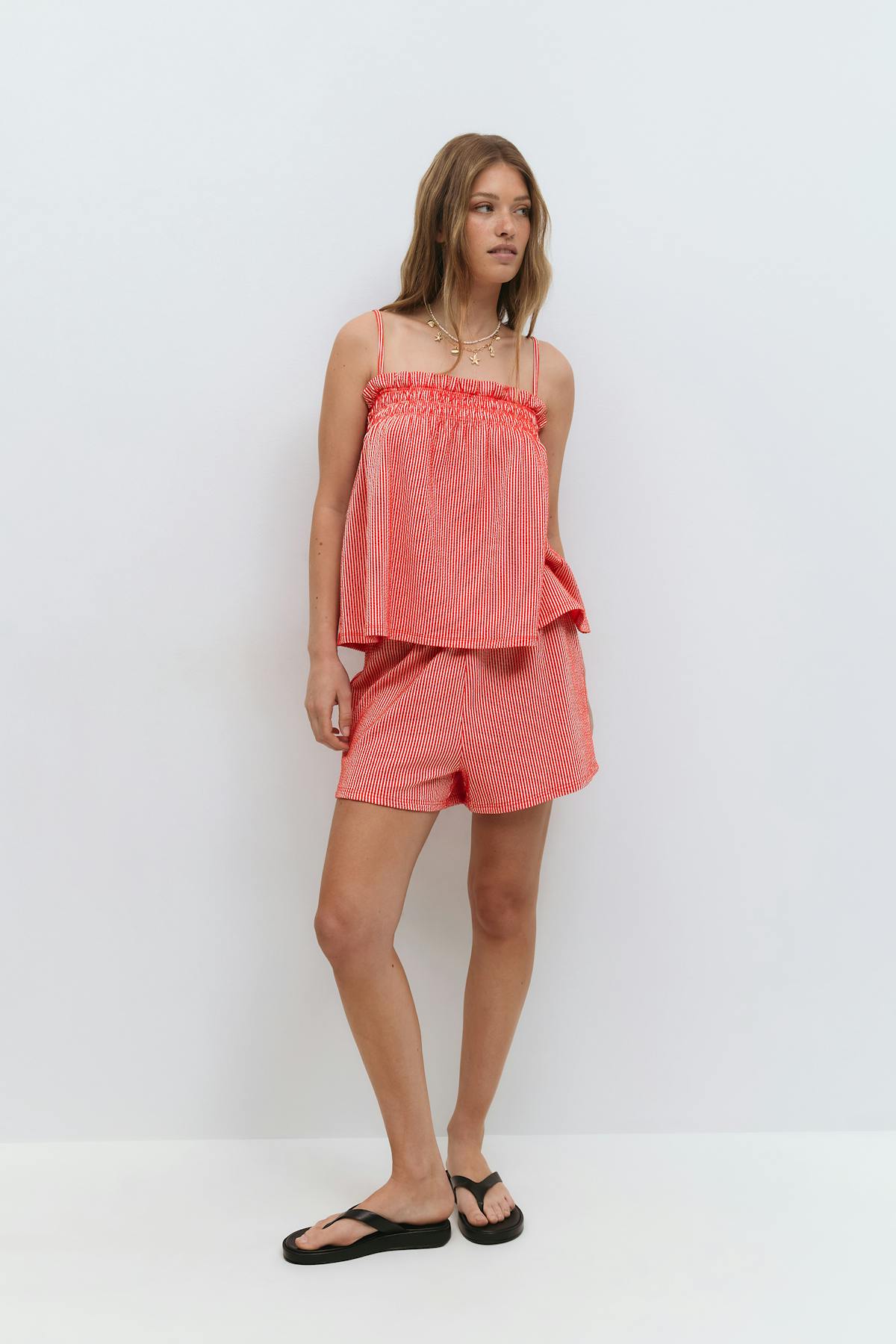 Textured shorts
