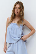 Textured smock singlet