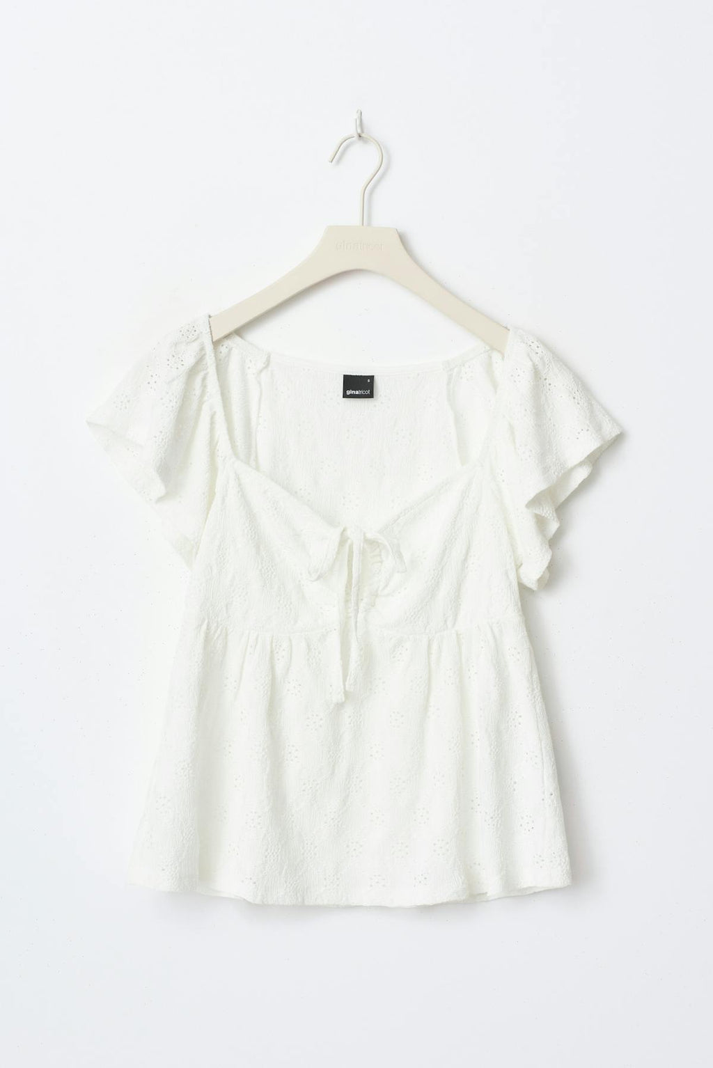 Front tie frill top