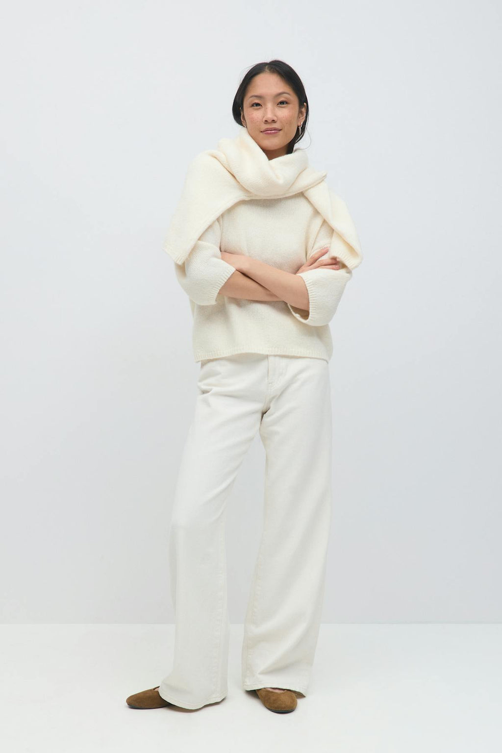 Knitted short sleeve top