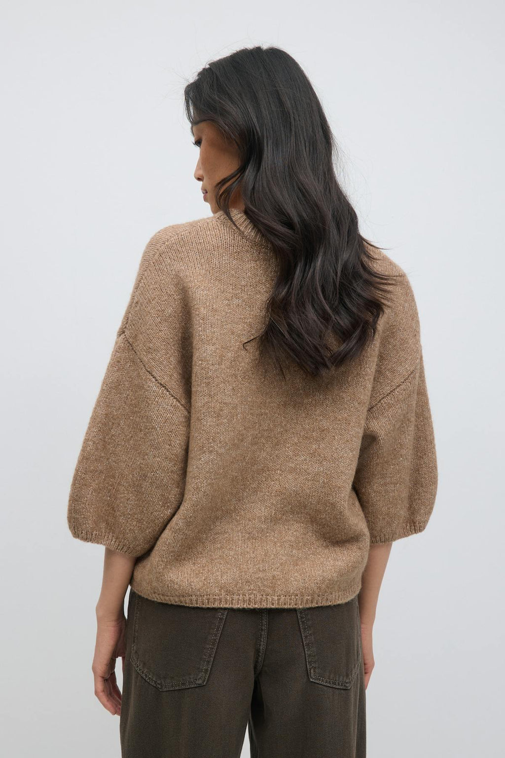 Knitted short sleeve top