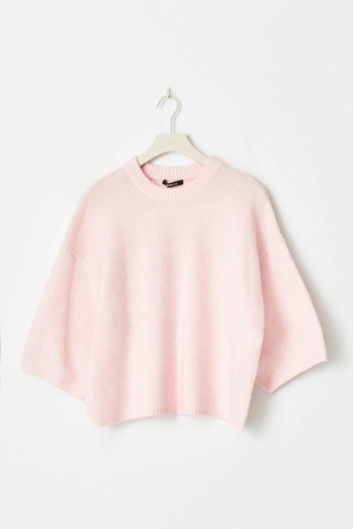 Knitted short sleeve top