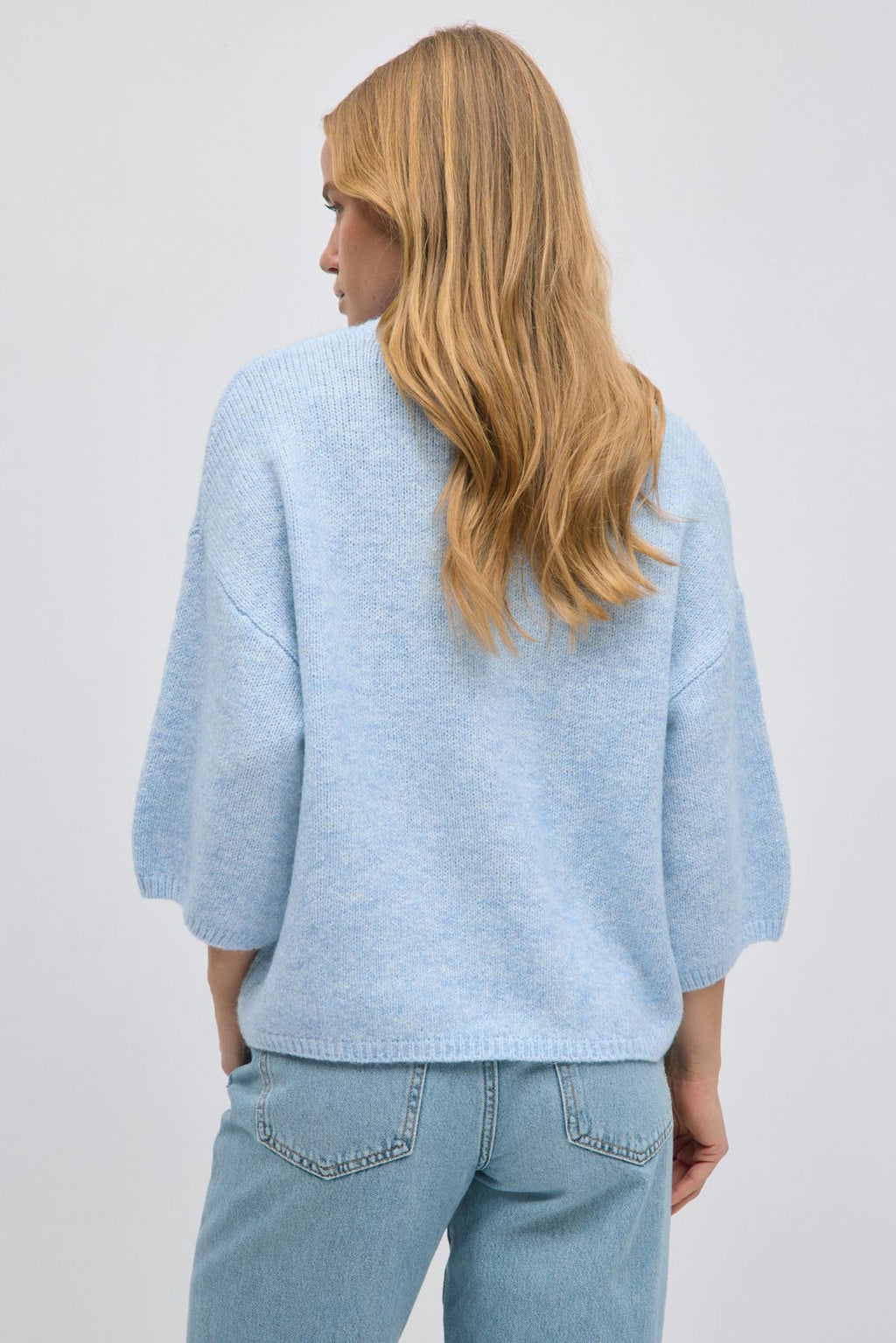 Knitted short sleeve top
