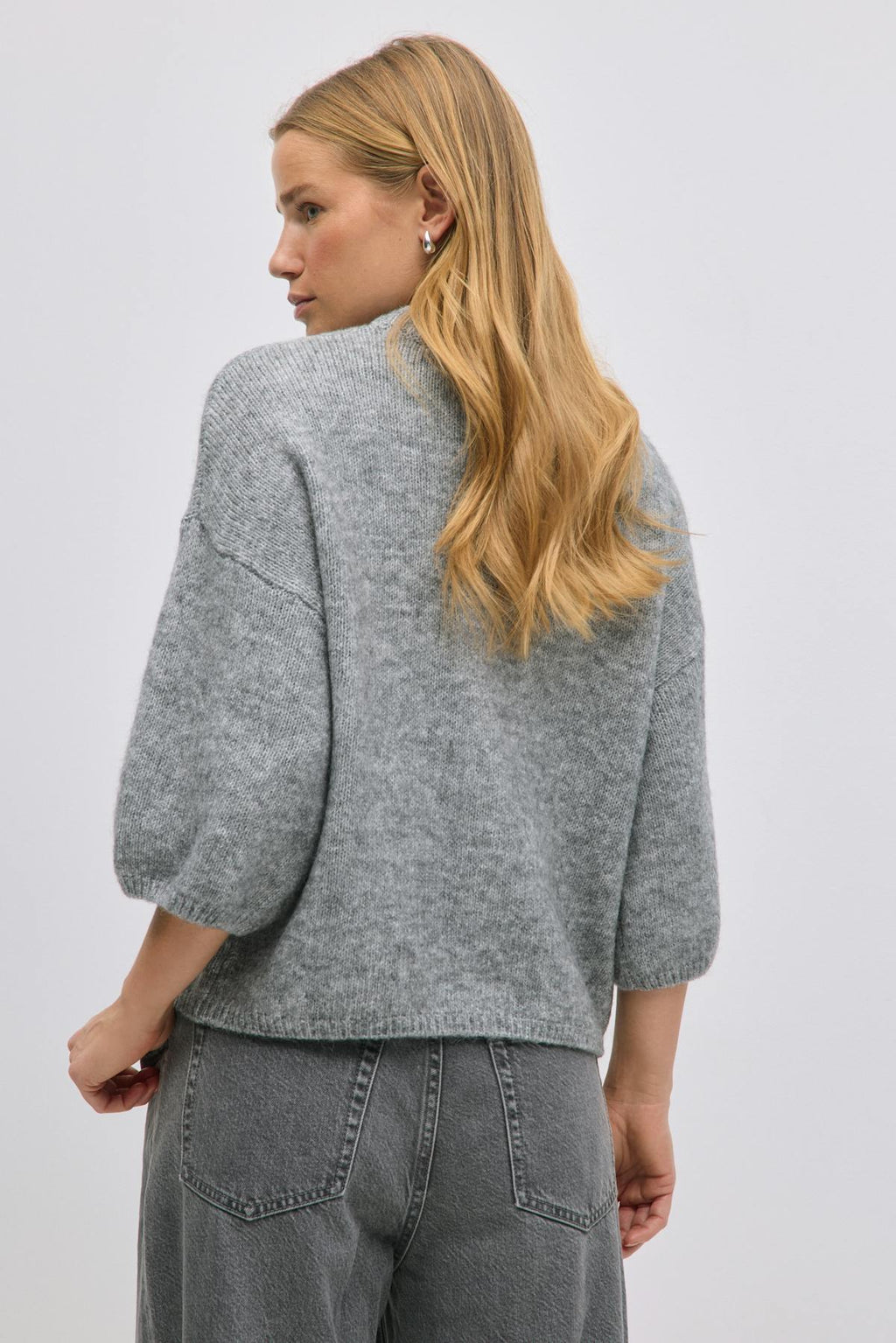 Knitted short sleeve top