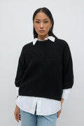 Knitted short sleeve top