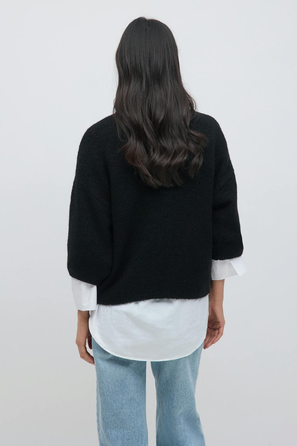 Knitted short sleeve top