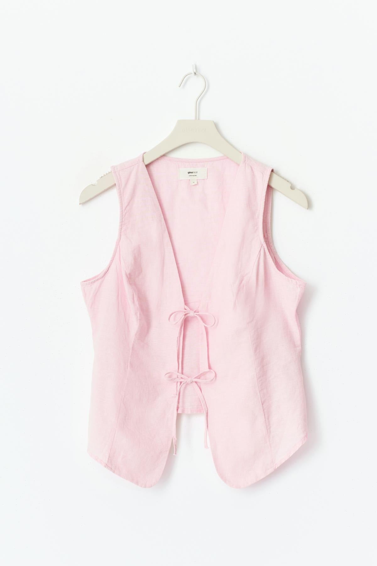 Linen blend vest