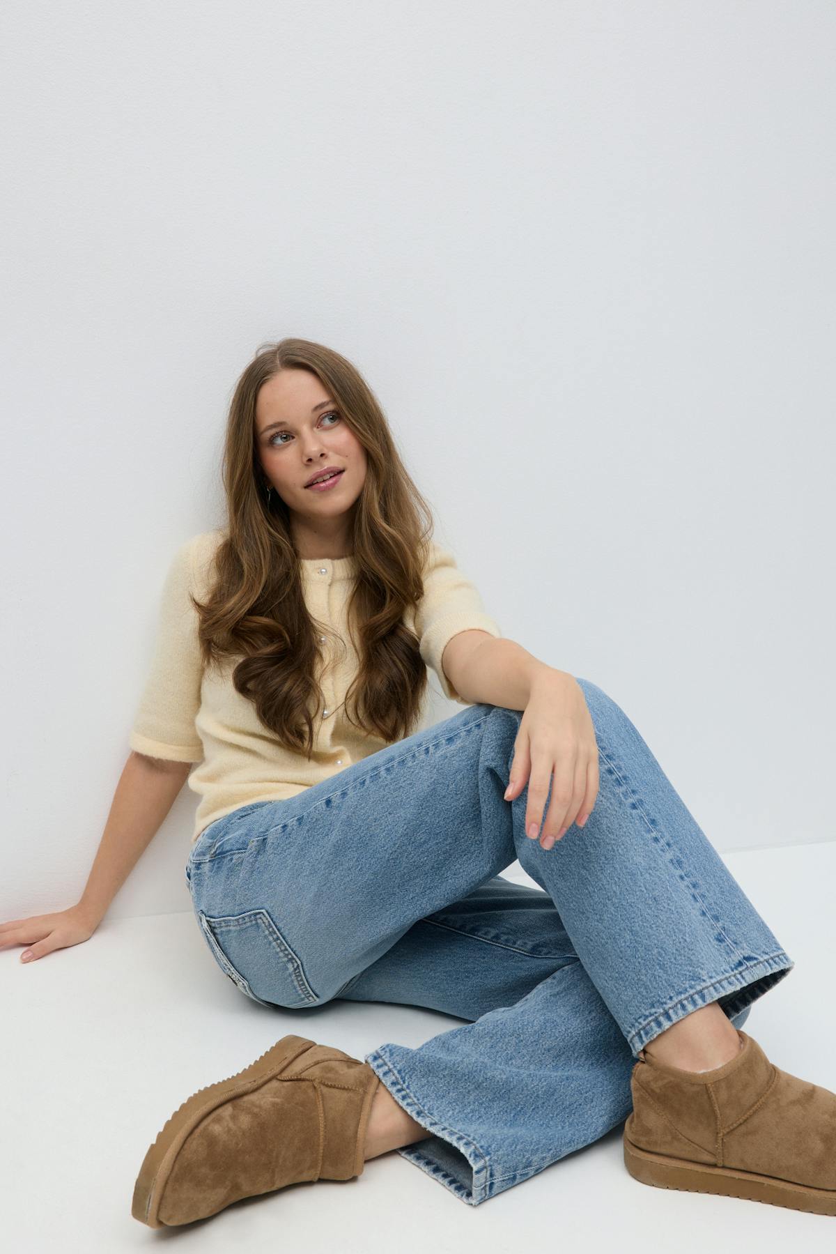 Sequin twisted jeans
