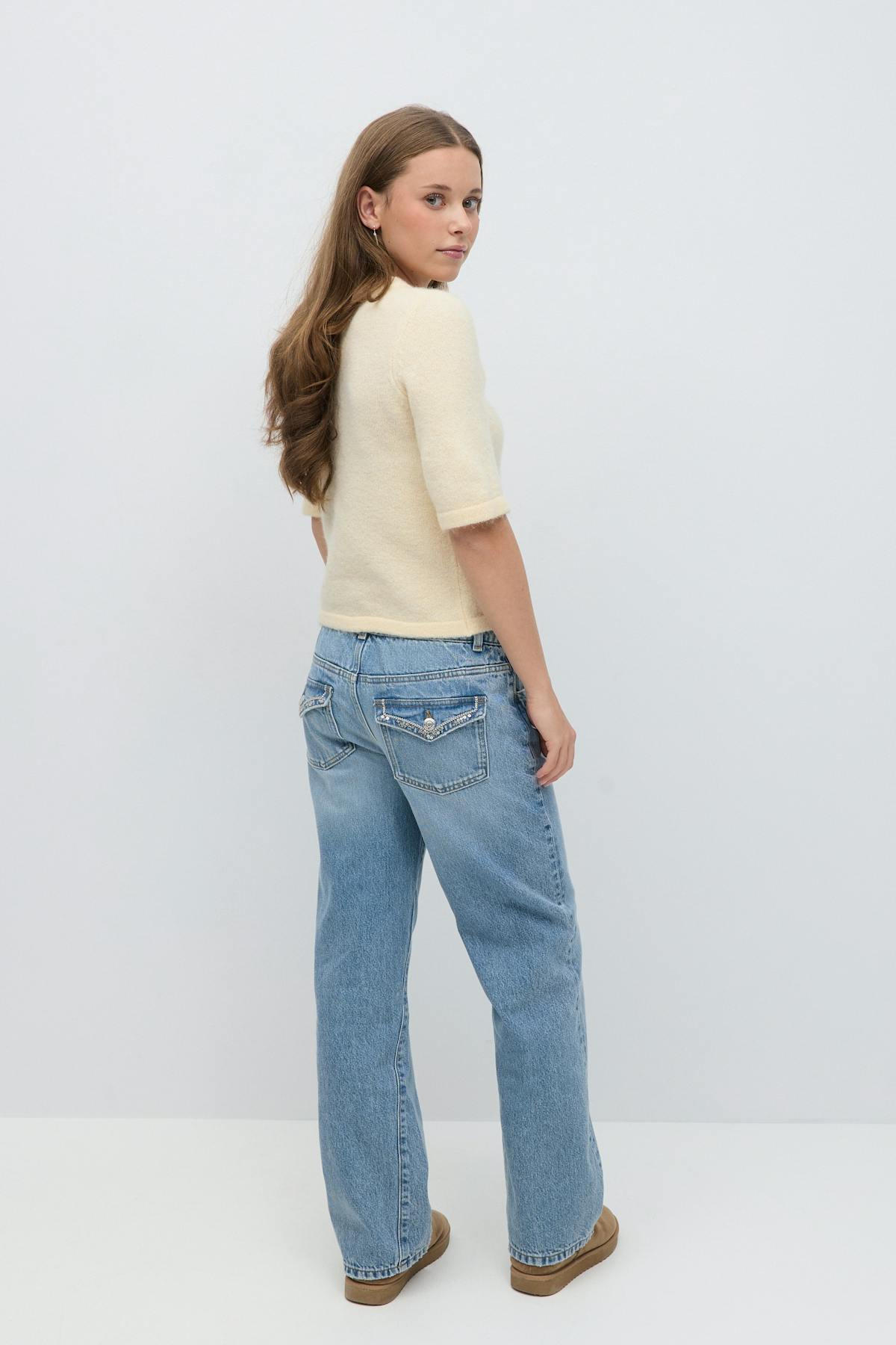 Sequin twisted jeans