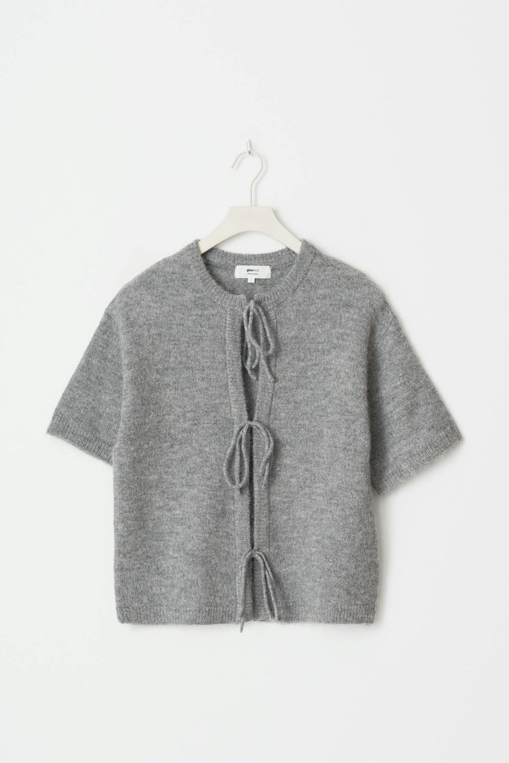 Knitted tie cardigan