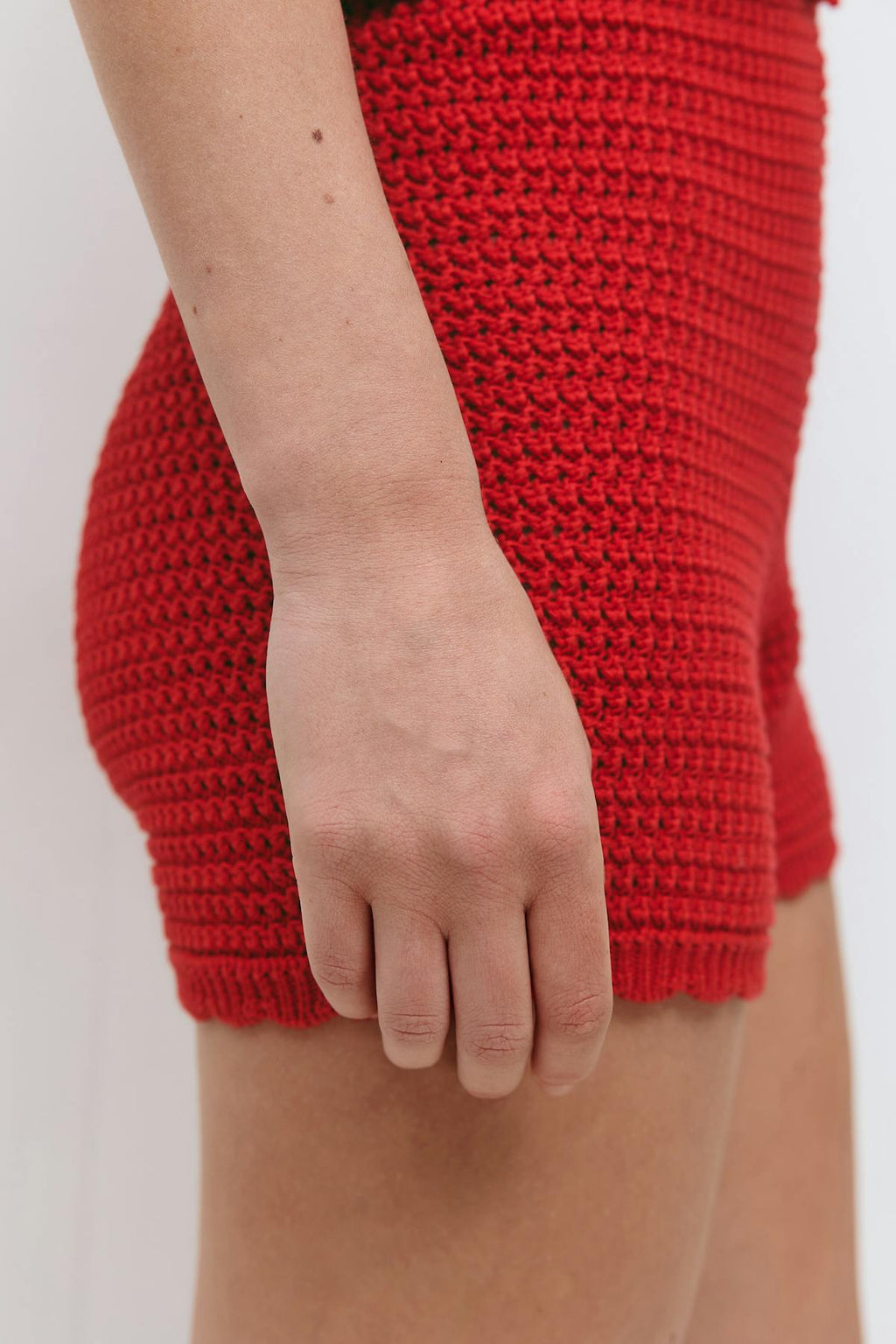 Knitted crochet shorts