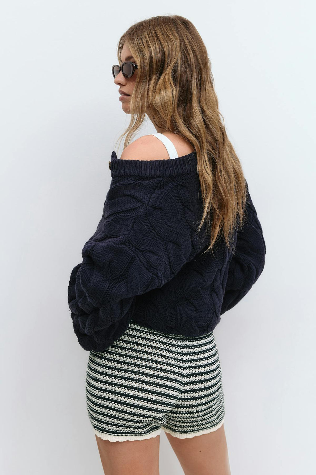 Knitted crochet shorts