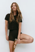 Knitted crochet shorts