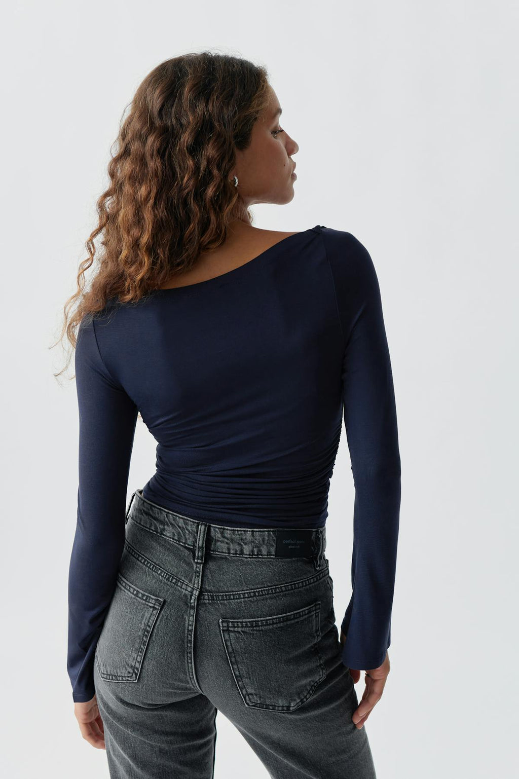 Soft touch boatneck top