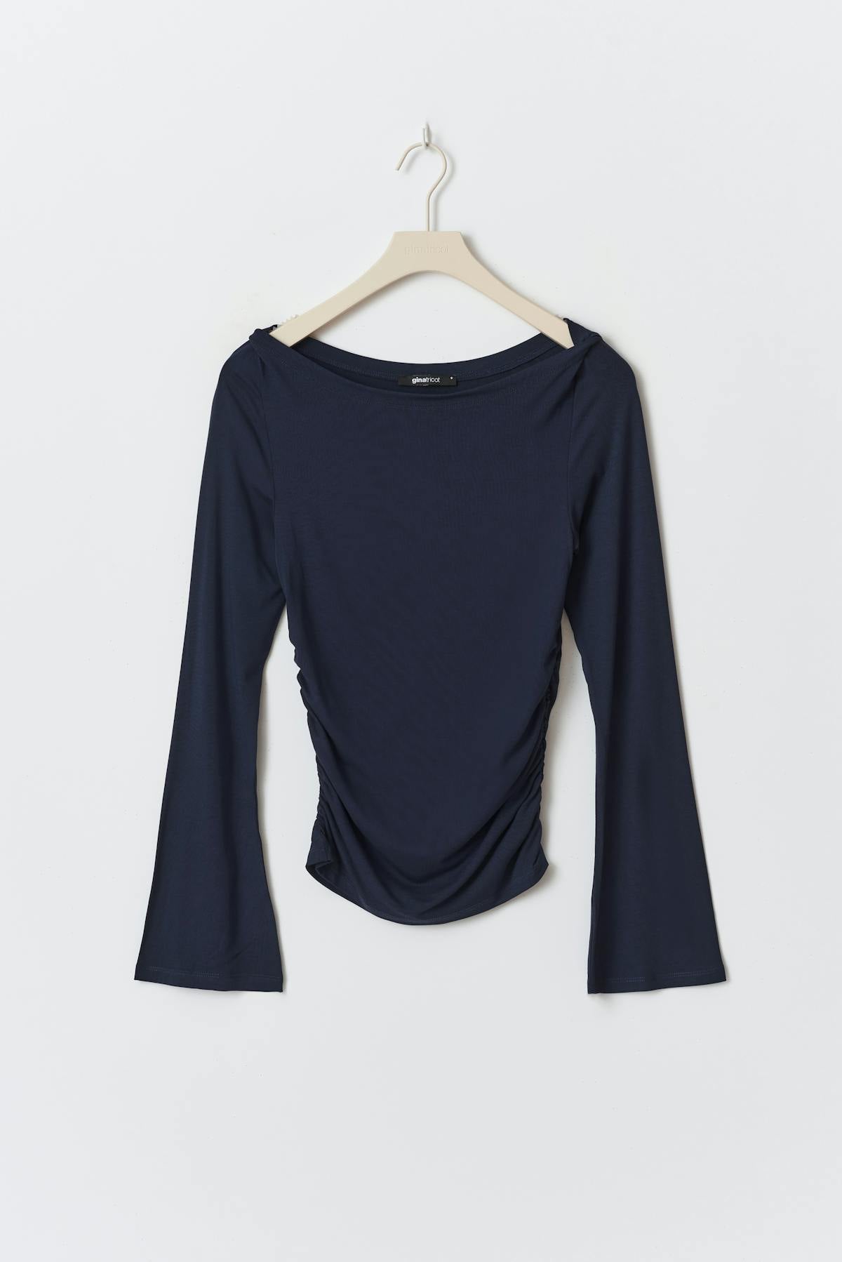 Soft touch boatneck top