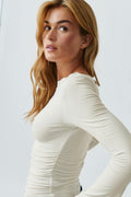 Soft touch boatneck top