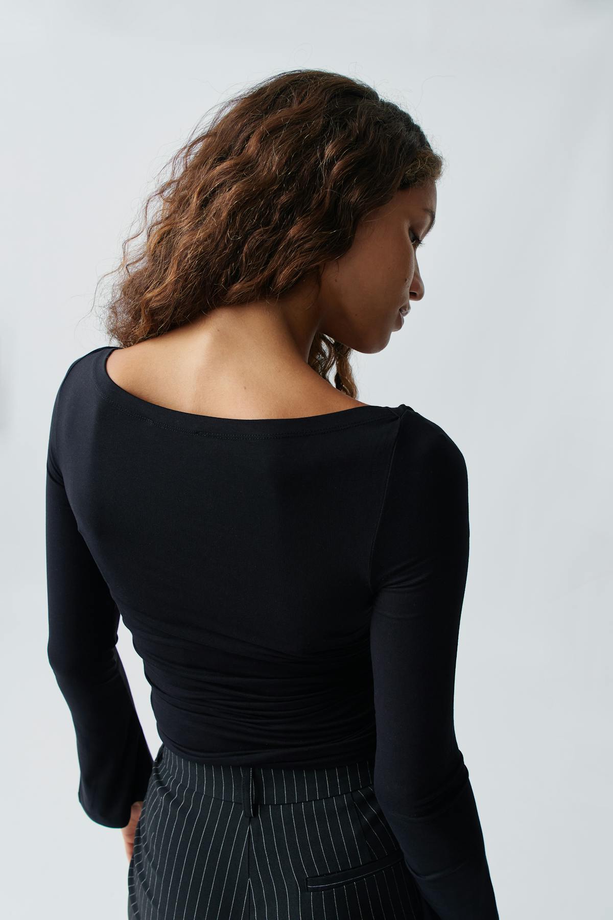 Soft touch boatneck top