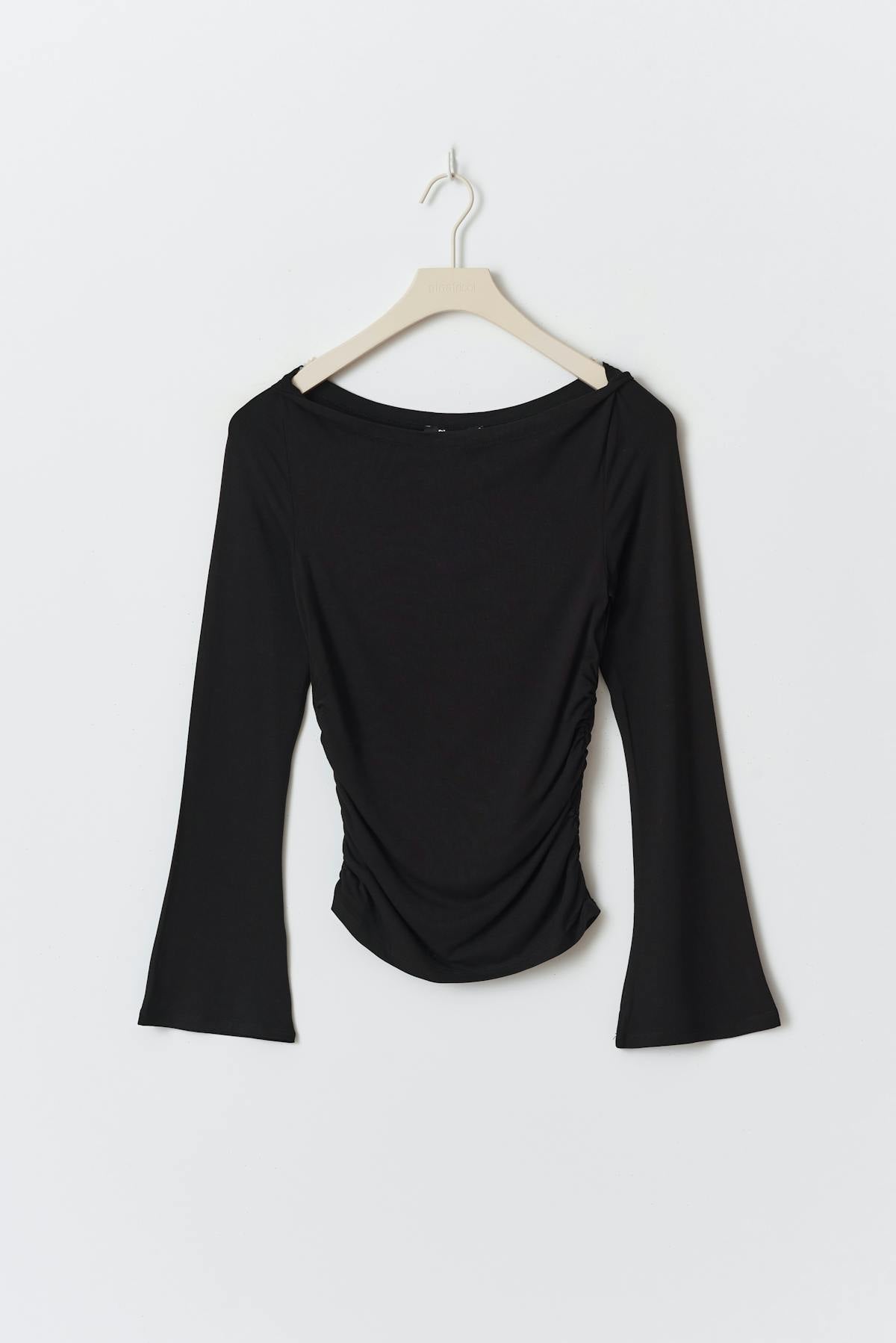 Soft touch boatneck top