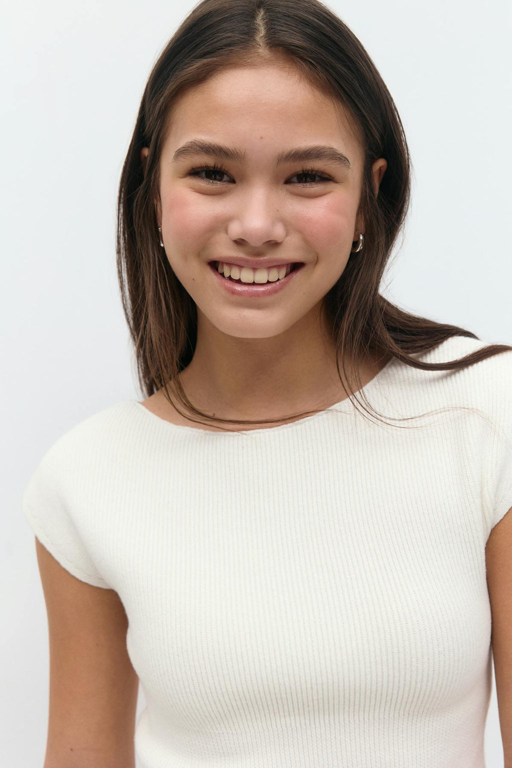 Y knitted rib top