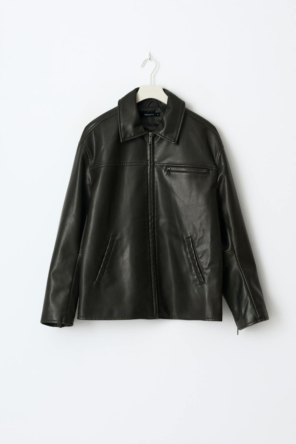 Oversized pu jacket