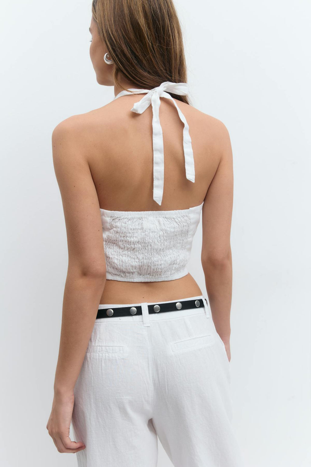 Linen halterneck vest