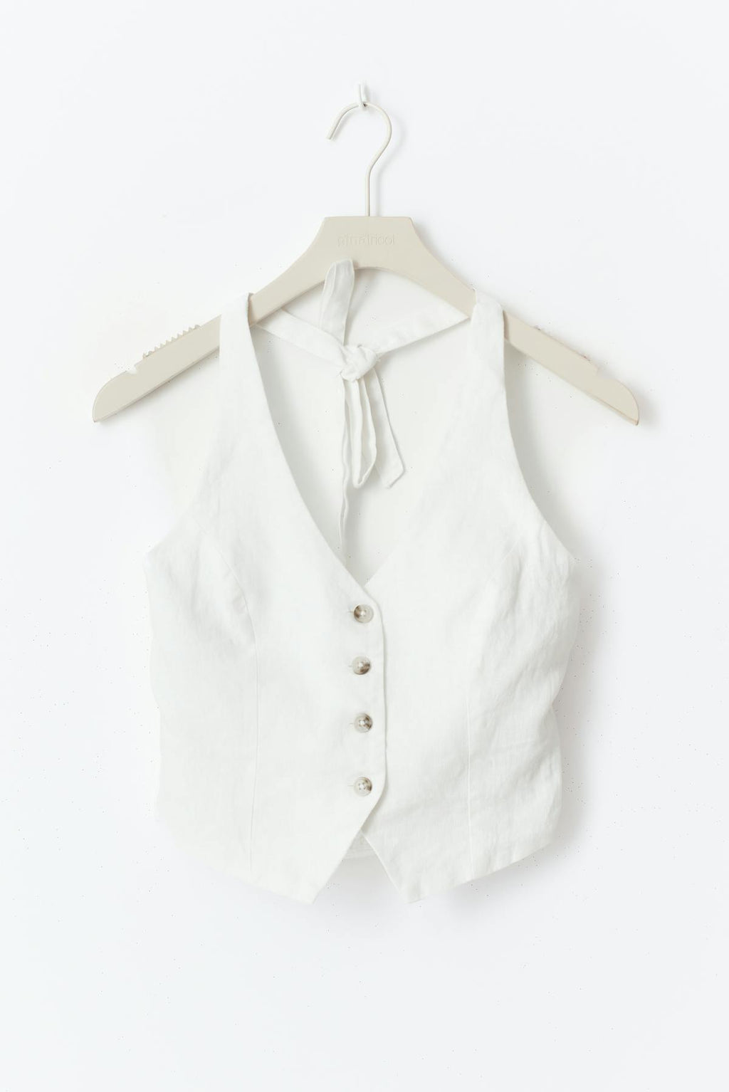 Linen halterneck vest
