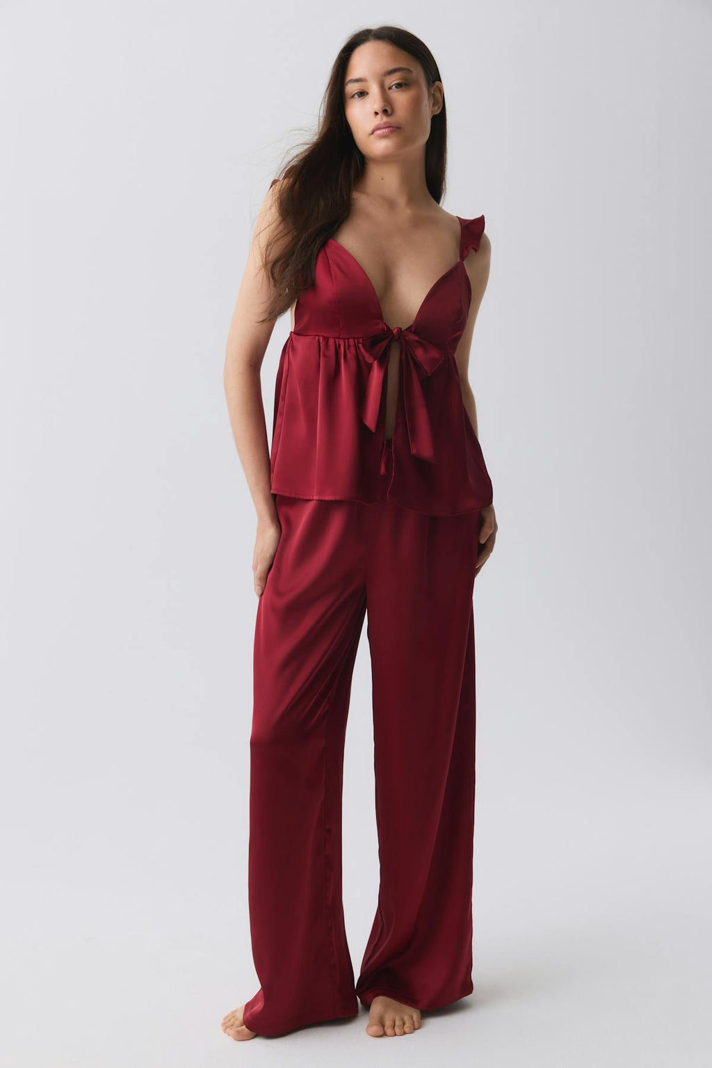 Satin pyjamas trousers