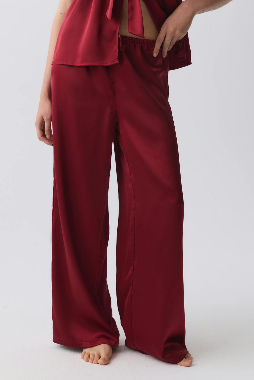 Satin pyjamas trousers