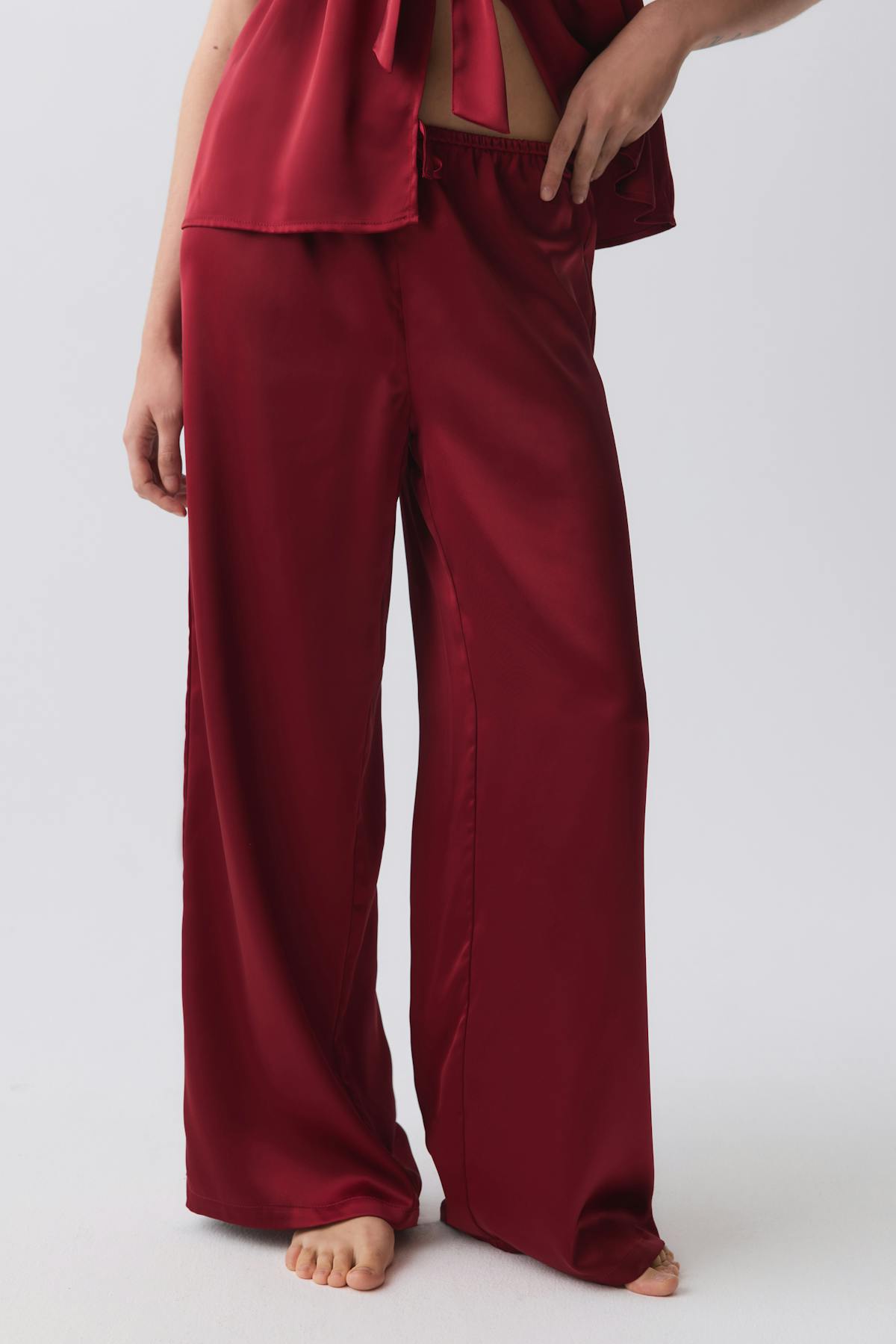 Satin pyjamas trousers