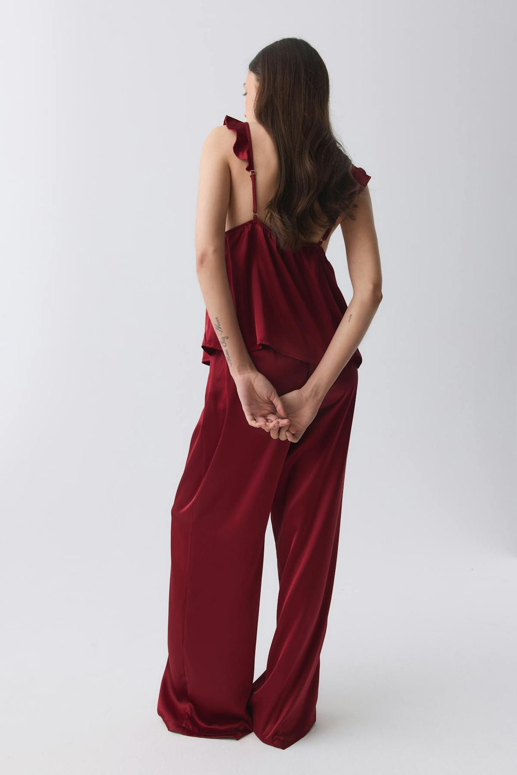 Satin pyjamas trousers