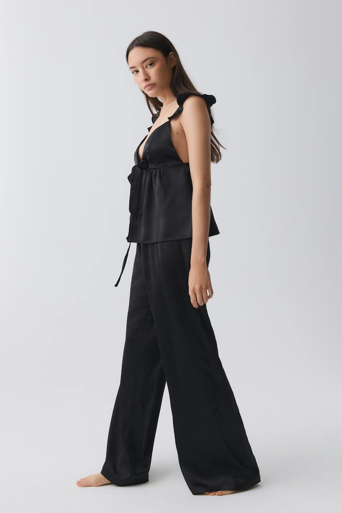 Satin pyjamas trousers