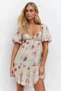 Puff sleeve dress