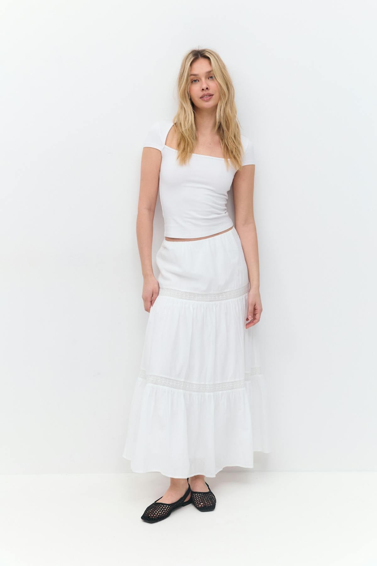 Lace maxi skirt