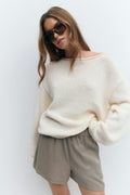 Relaxed high waist shorts