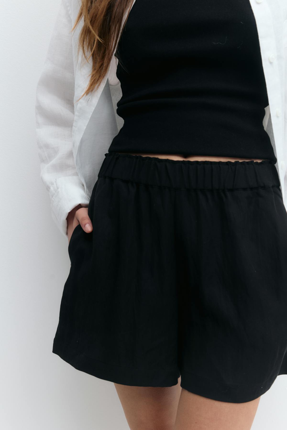 Relaxed high waist shorts