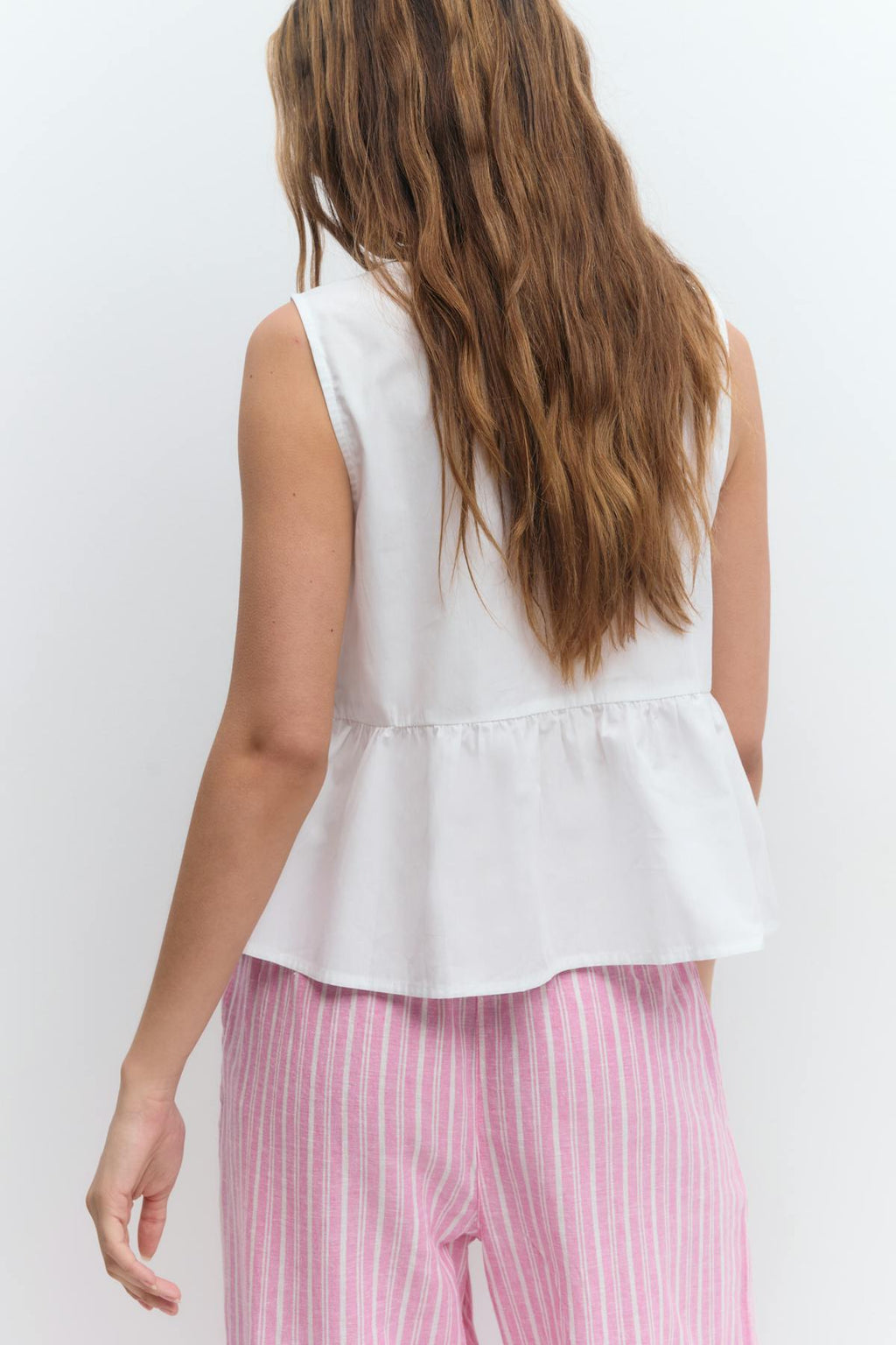 Peplum tie top
