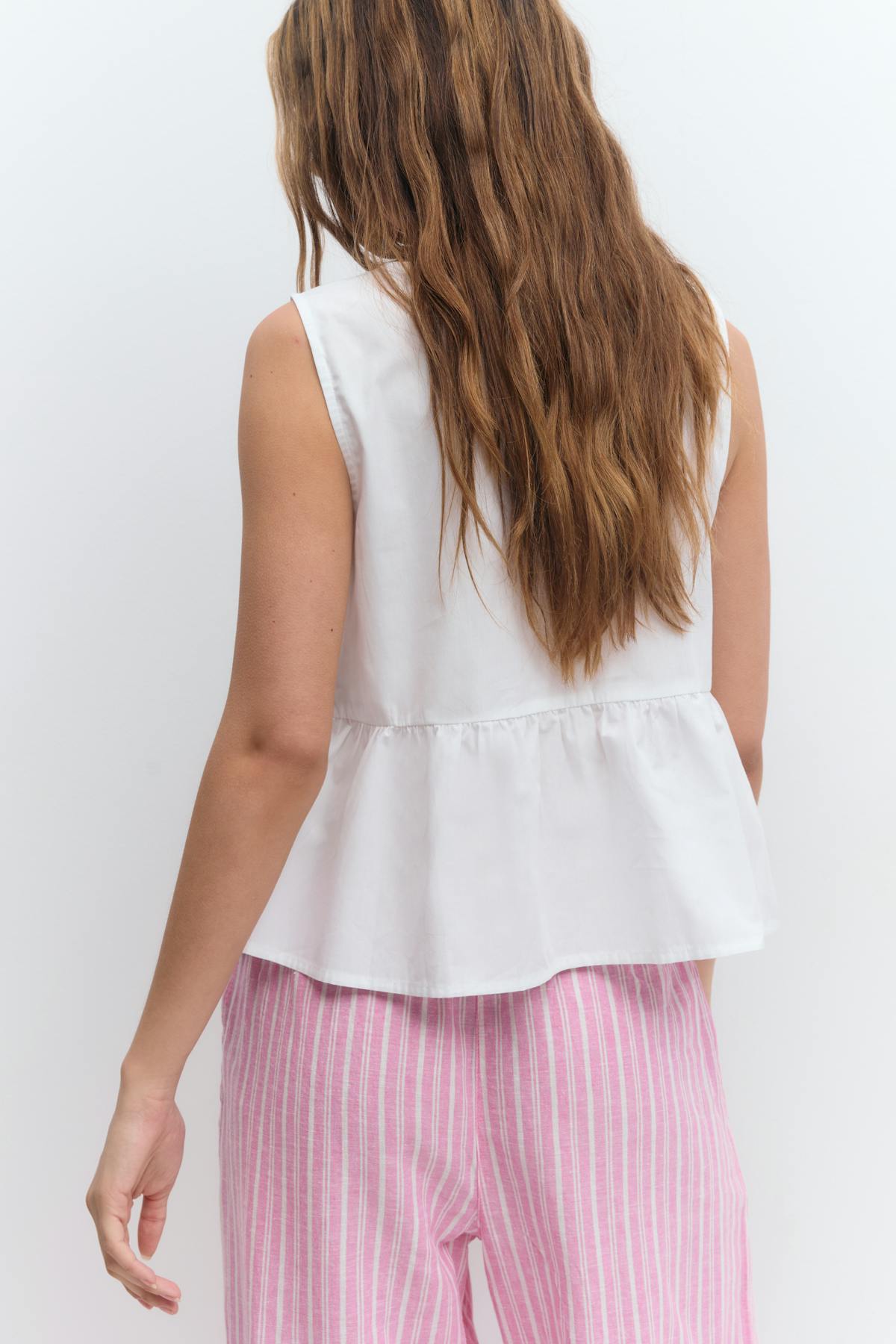 Peplum tie top