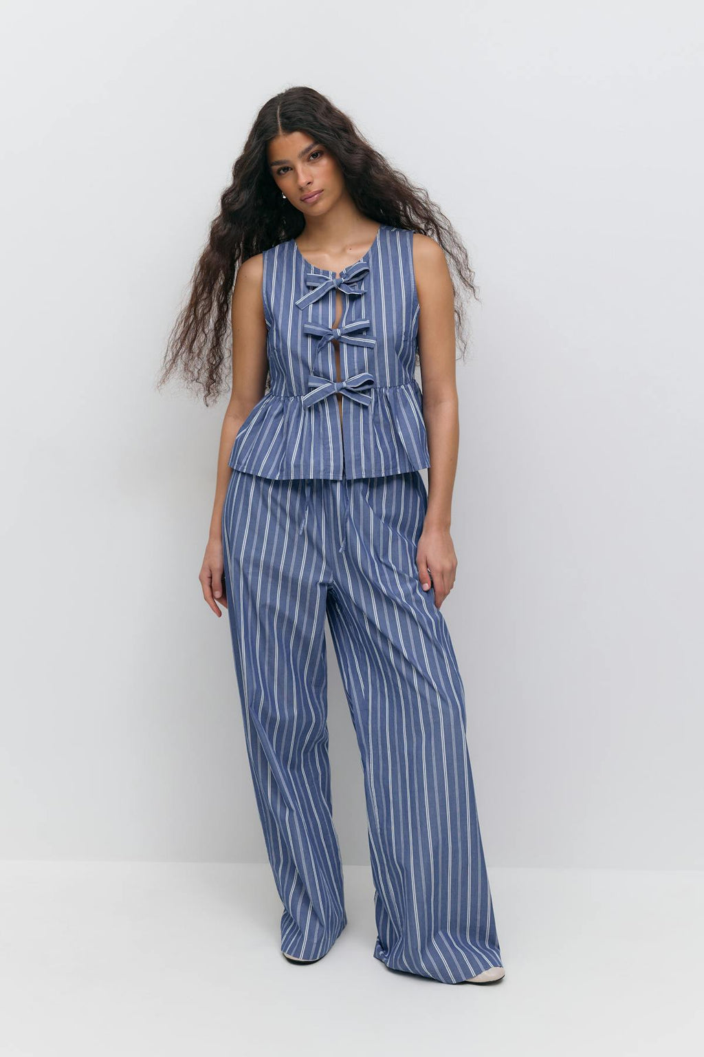 Peplum tie top