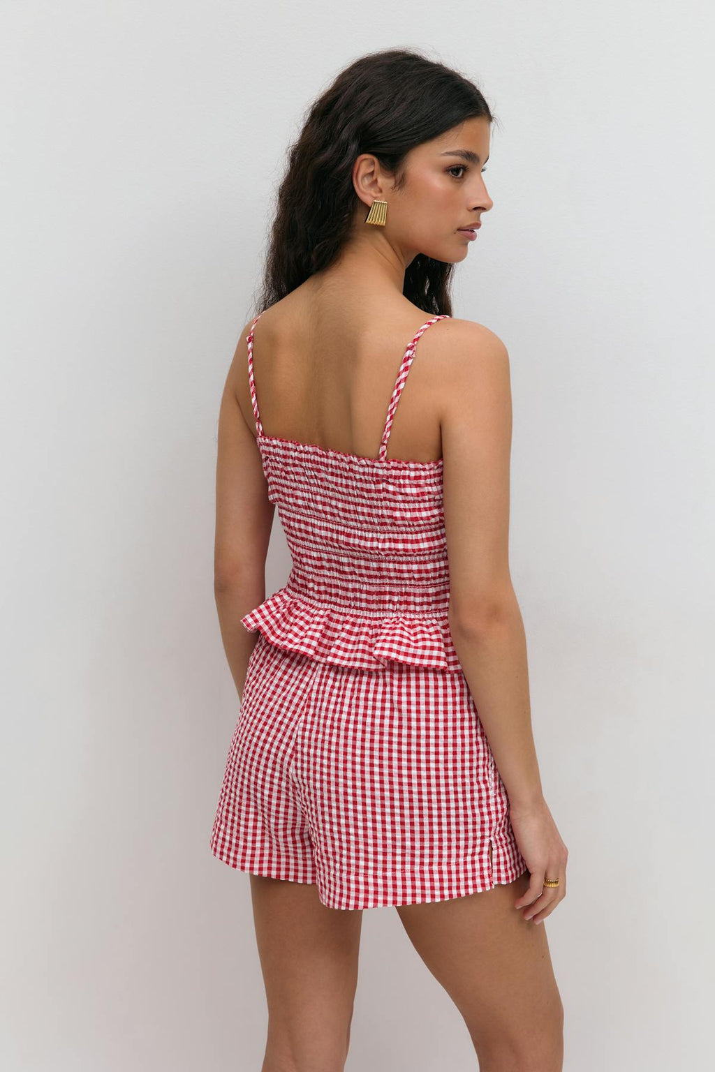 seersucker gingham shorts