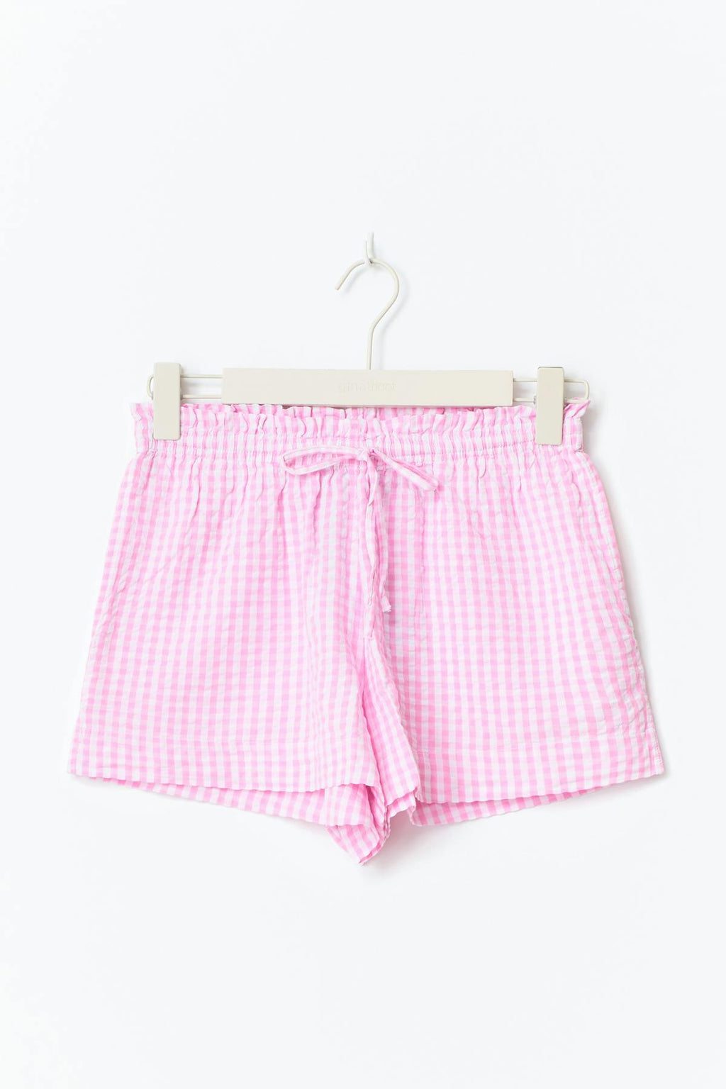 seersucker gingham shorts